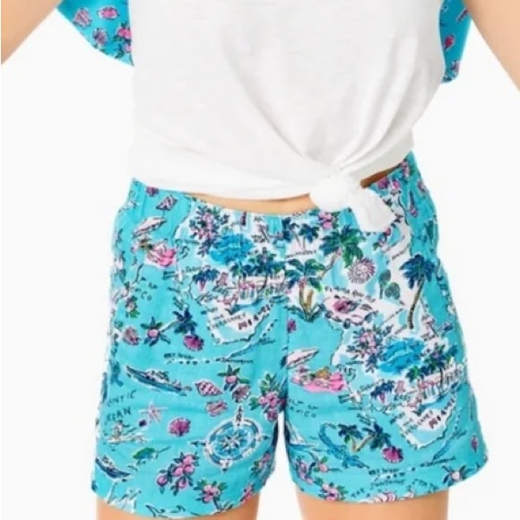 Lilly Pulitzer NWOT Lilo Linen Shorts in the 